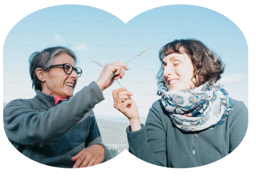 two women having fun